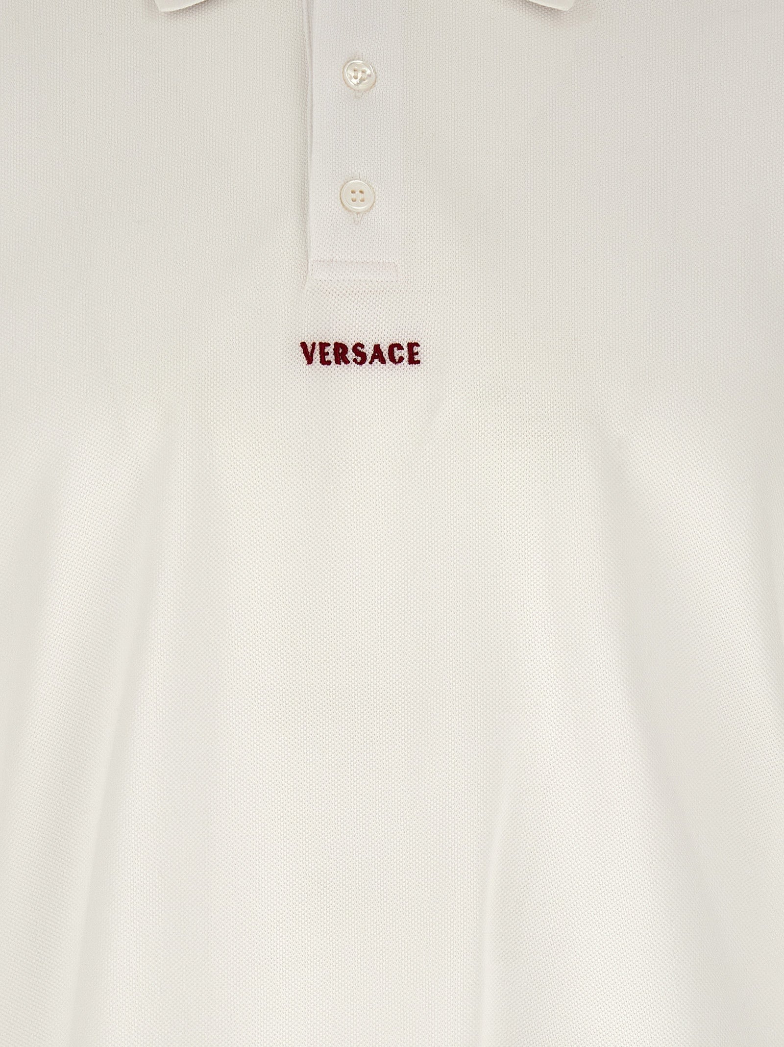 Versace Weißes Poloshirt aus Baumwolle