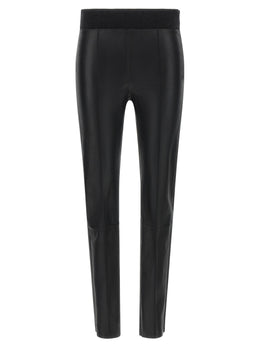 Brunello Cucinelli Leggings aus schwarzem Lammleder