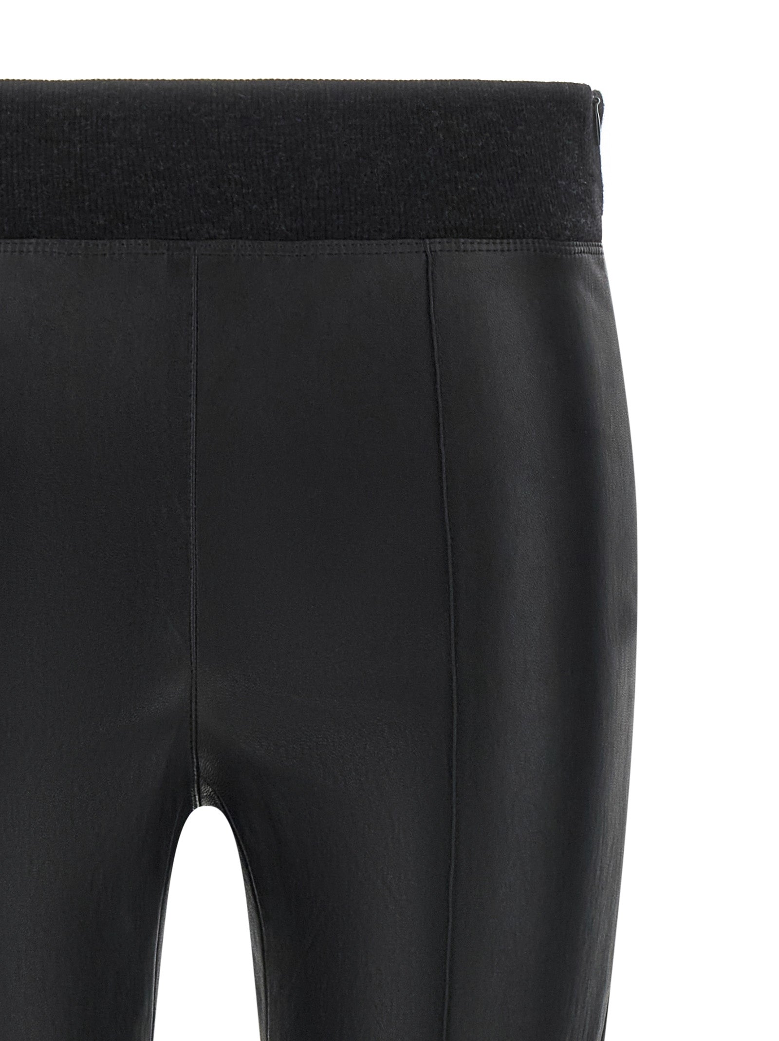 Brunello Cucinelli Leggings aus schwarzem Lammleder