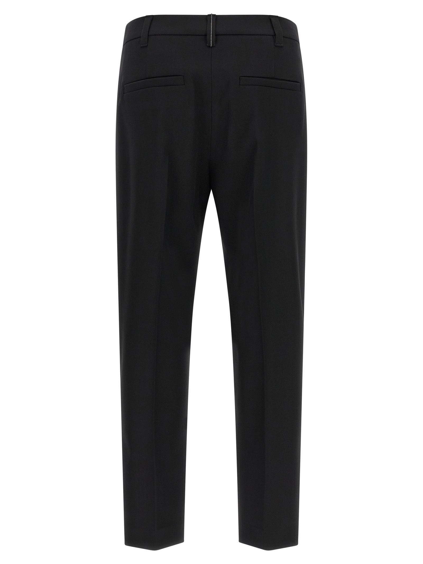 Brunello Cucinelli Schwarze Hose aus reiner Schurwolle