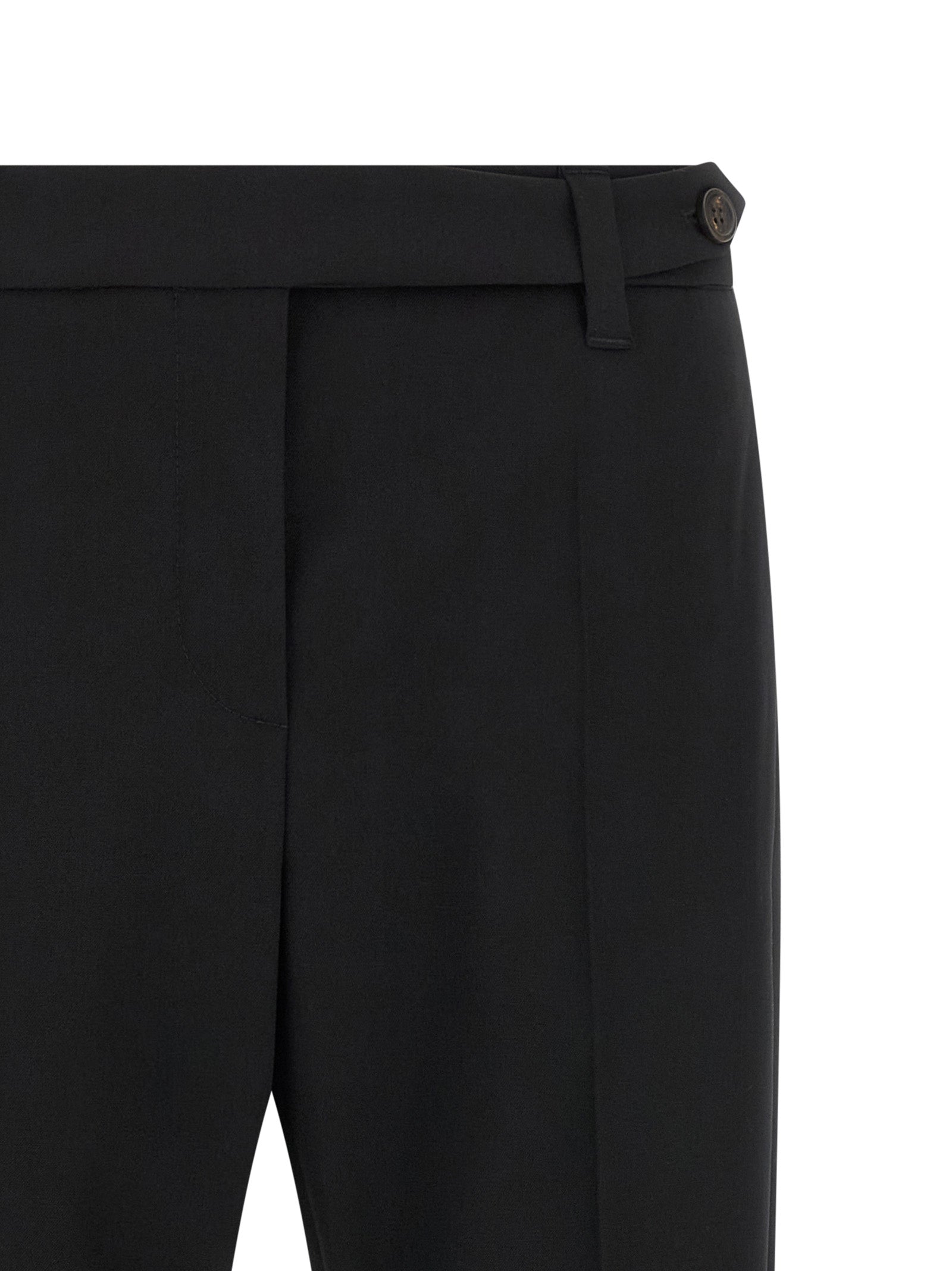 Brunello Cucinelli Schwarze Hose aus reiner Schurwolle