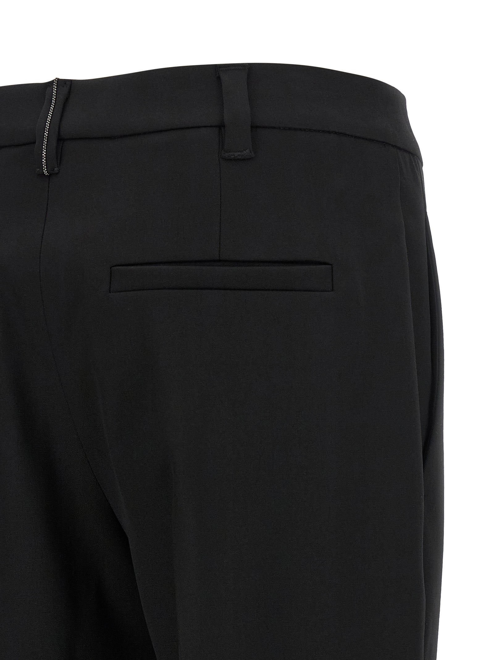 Brunello Cucinelli Schwarze Hose aus reiner Schurwolle