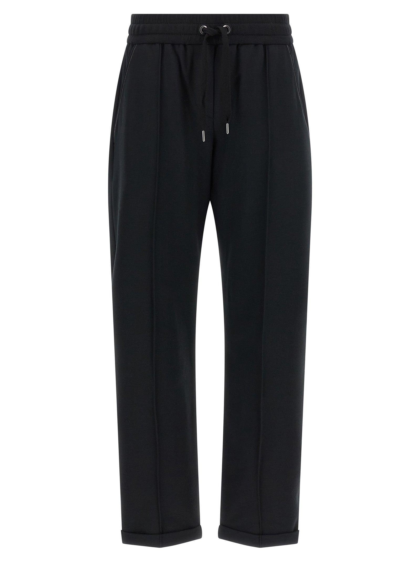 Brunello Cucinelli Schwarze Baumwoll-Jogginghose (Trainingshose)