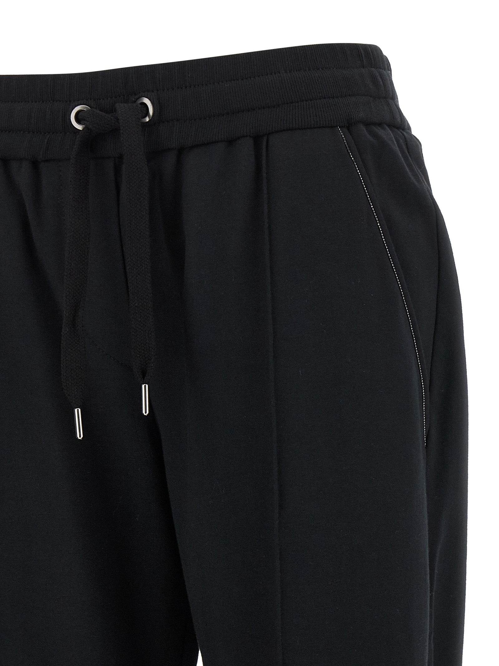 Brunello Cucinelli Schwarze Baumwoll-Jogginghose (Trainingshose)