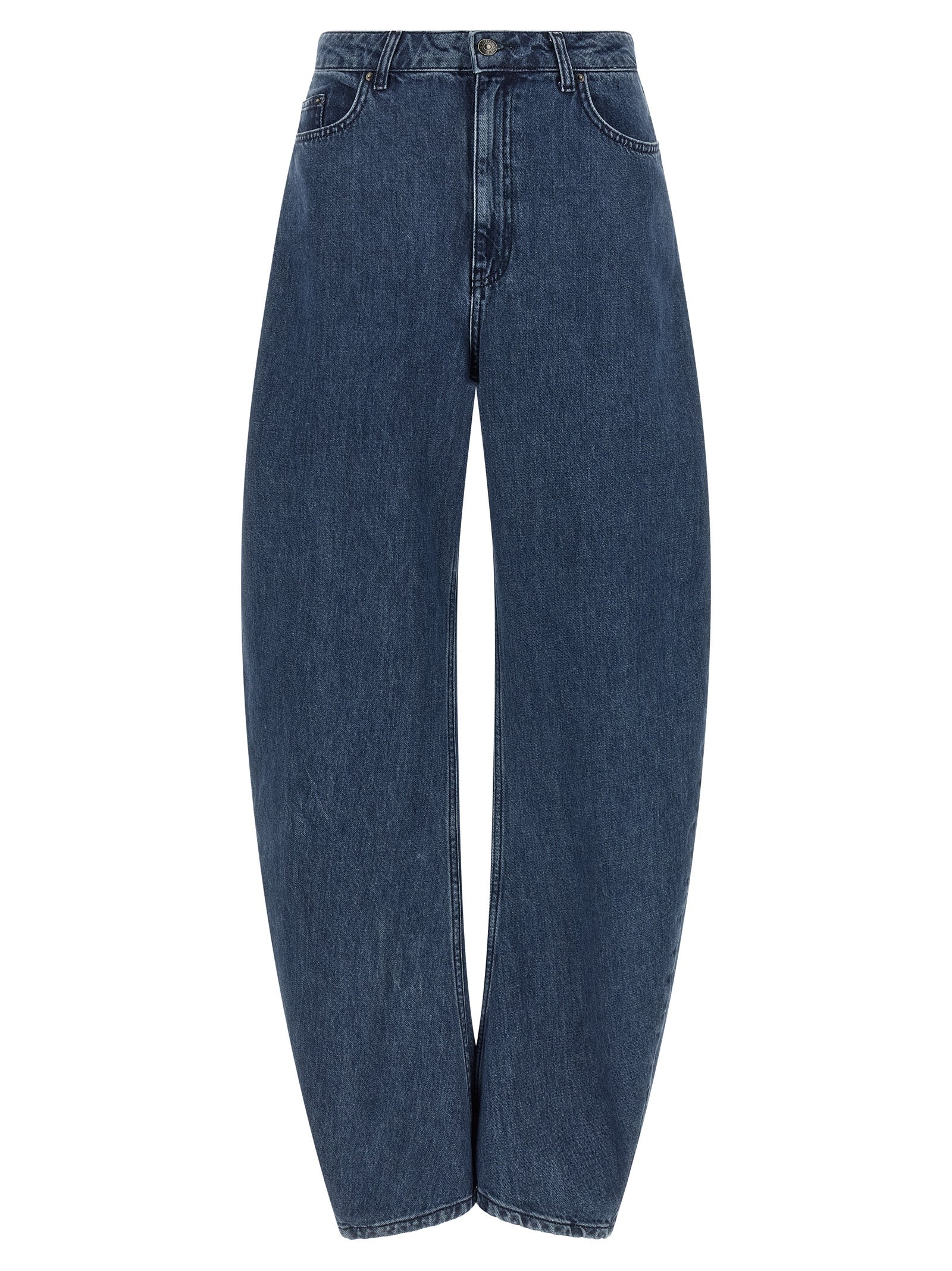 ROTATE BIRGER CHRISTENSEN Blaue Jeans aus Bio-Baumwolle im Relaxed Fit