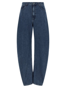 ROTATE BIRGER CHRISTENSEN Blaue Jeans aus Bio-Baumwolle im Relaxed Fit
