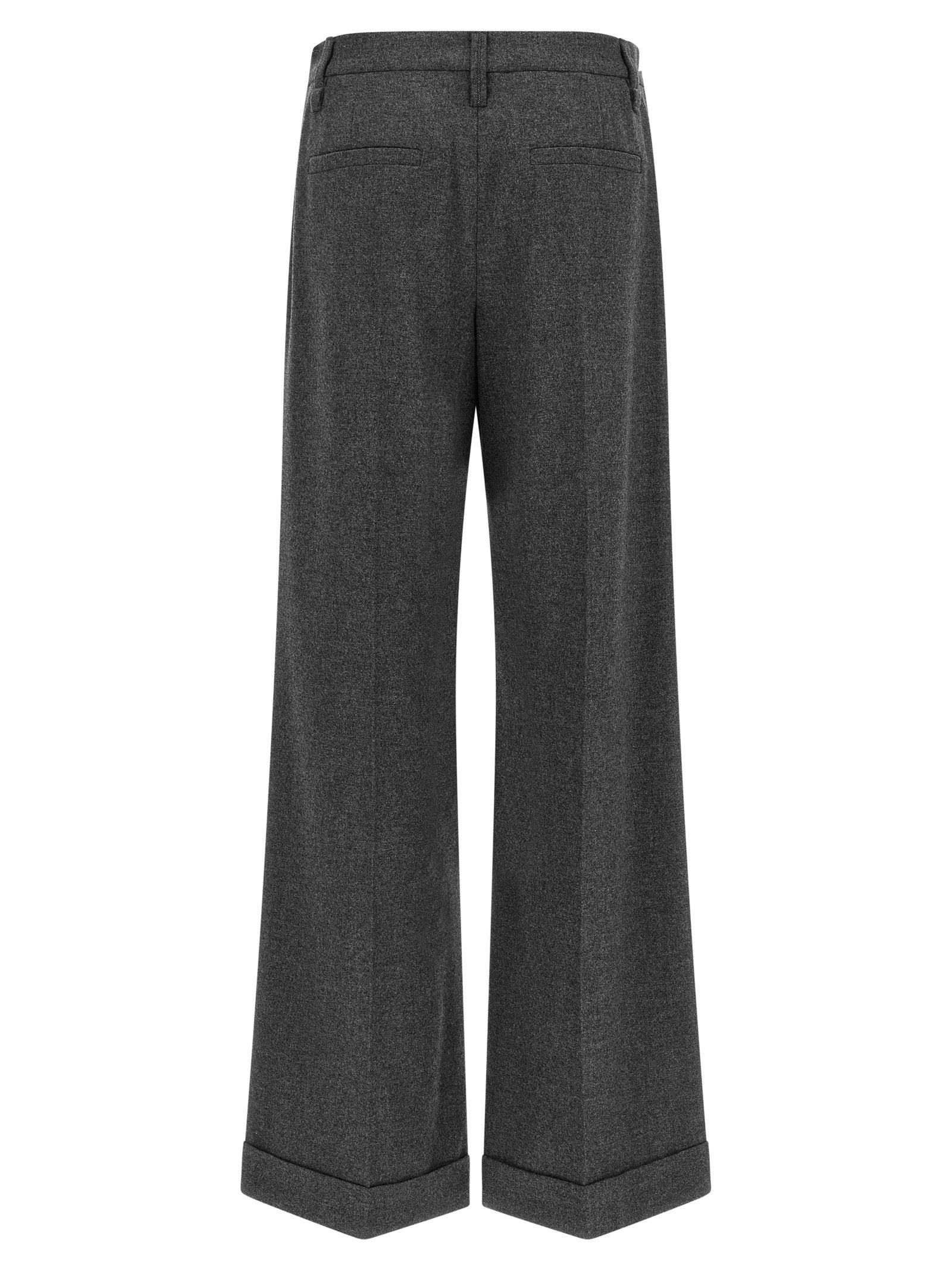 Brunello Cucinelli Graue Hose aus reiner Schurwolle