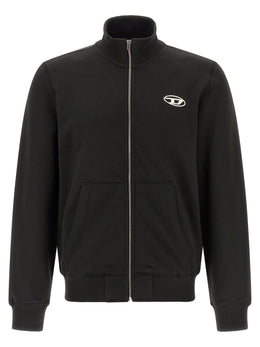 Diesel Schwarzer Baumwoll-Sweatshirt