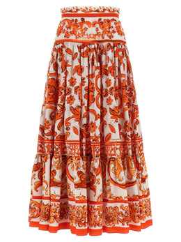 Dolce & Gabbana Orange Cotton Mini Rock
