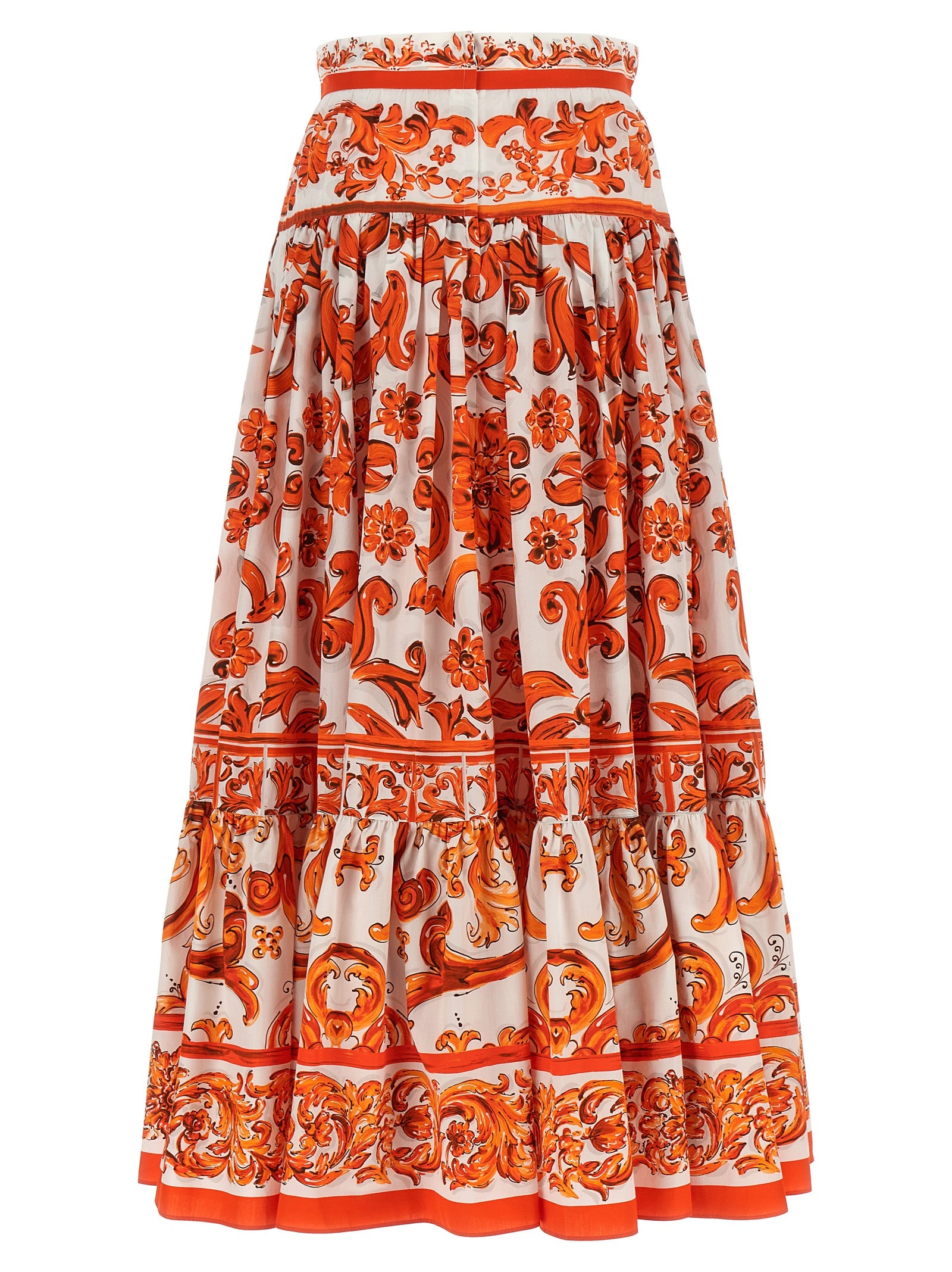 Dolce & Gabbana Orange Cotton Mini Rock