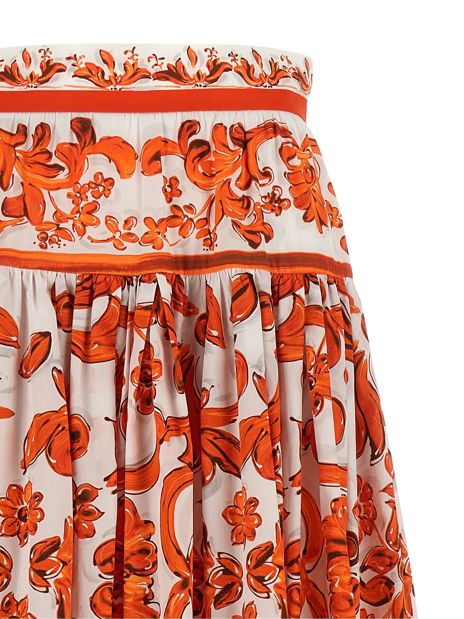 Dolce & Gabbana Orange Cotton Mini Rock
