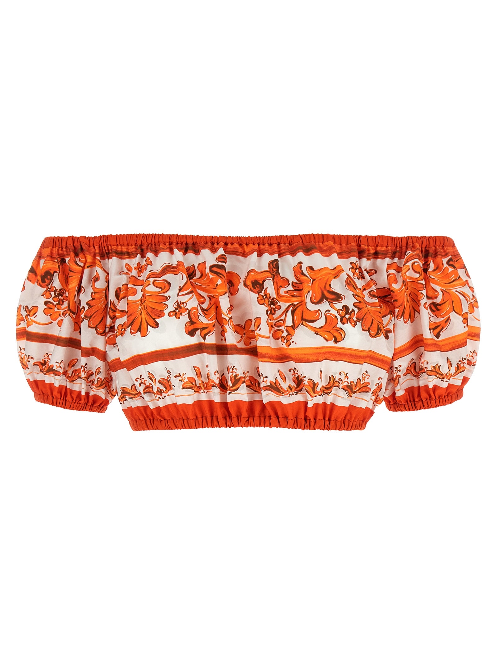 Dolce & Gabbana Orange Baumwollbluse
