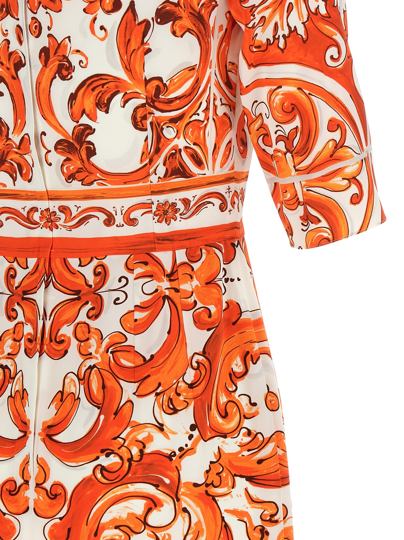 Dolce & Gabbana Orange Seiden-Midikleid