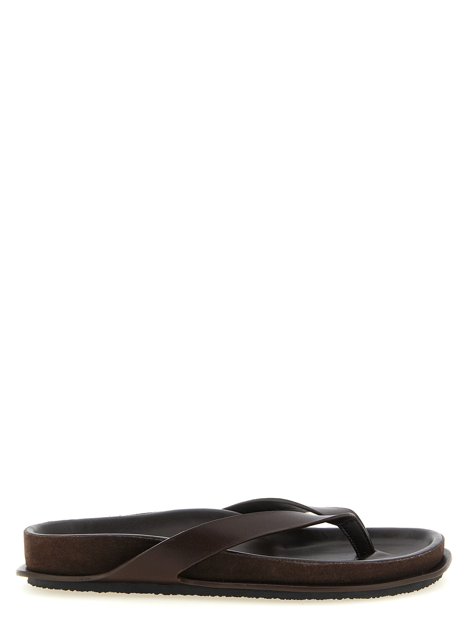 Jacquemus Braune Leder-Slipper