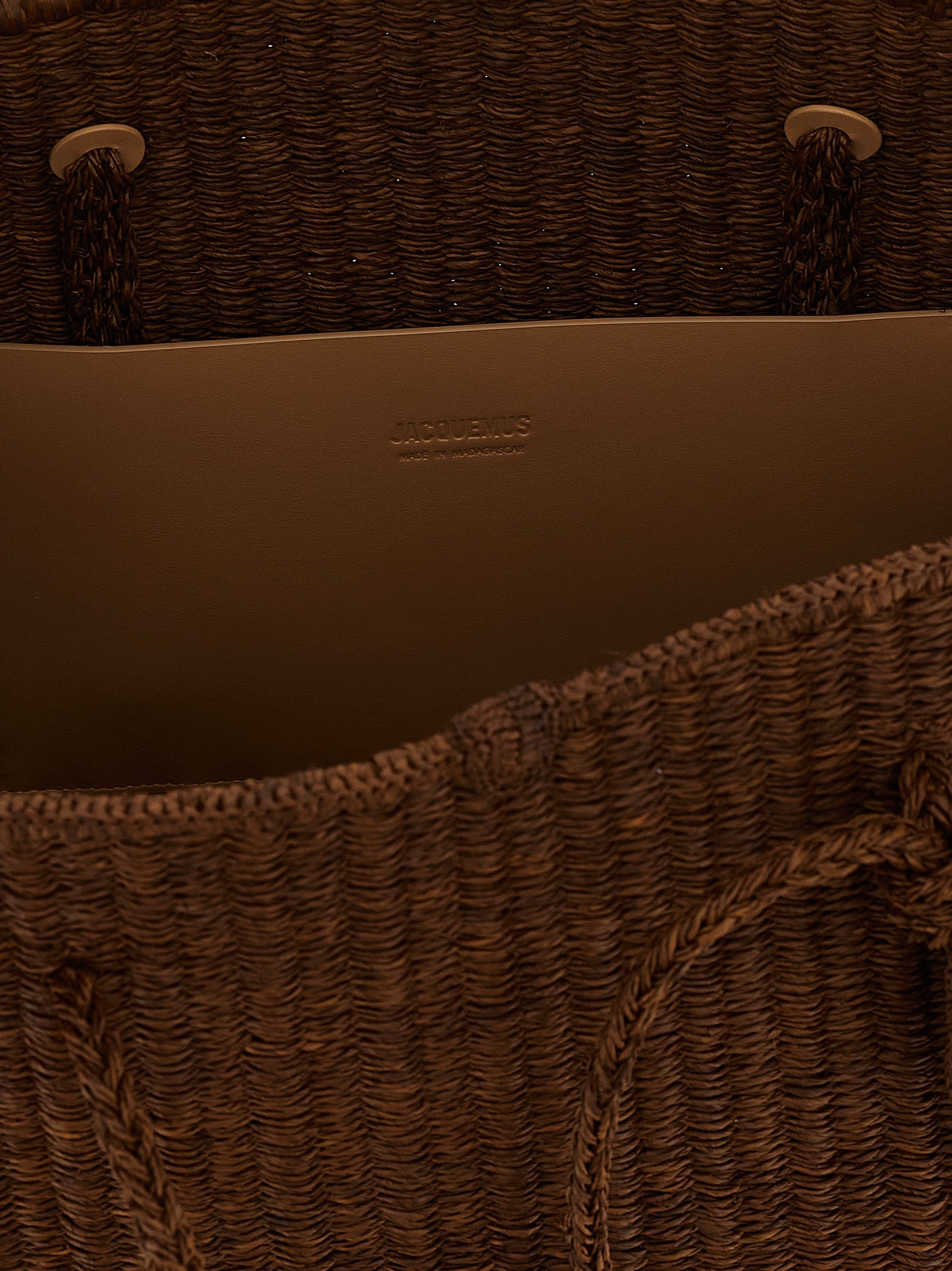 Jacquemus Braune Raffia-Tragetasche