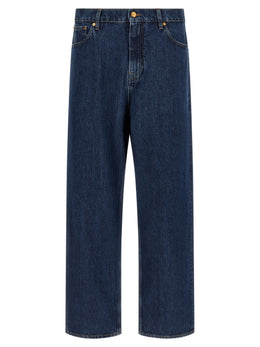 Jil Sander Blaue Jeans aus Baumwolle im geraden Schnitt