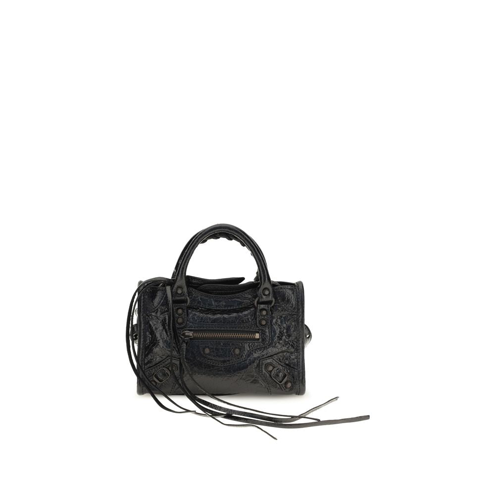 Balenciaga Schwarze Lammleder Schultertasche Ovis Aries Aries