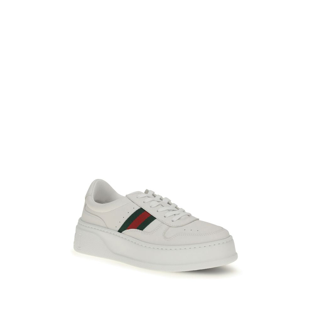 Gucci Weiße Kalbsleder Bos Taurus Chunky Sneaker