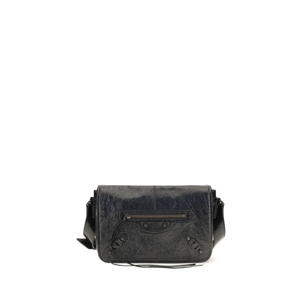 Balenciaga Schwarze Lammleder Schultertasche Ovis Aries Aries