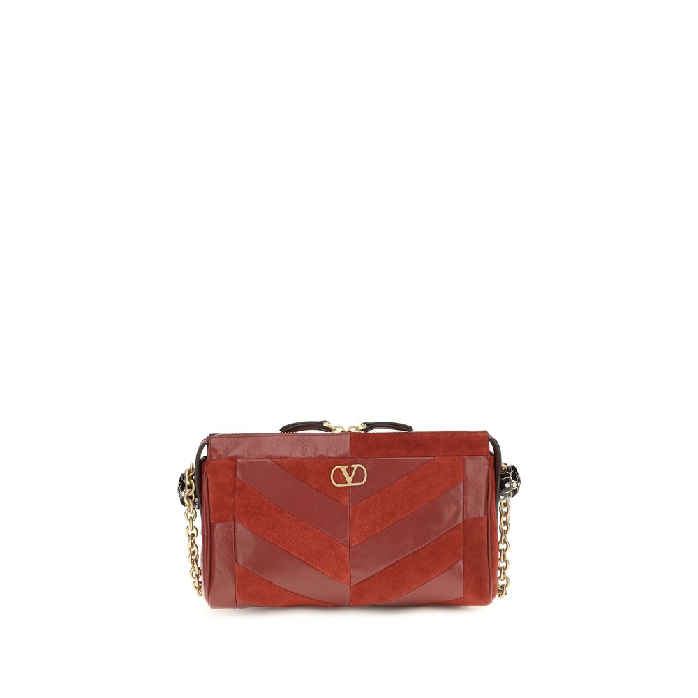 Valentino Garavani Multicolor Calf Leather Bos Taurus Schultertasche