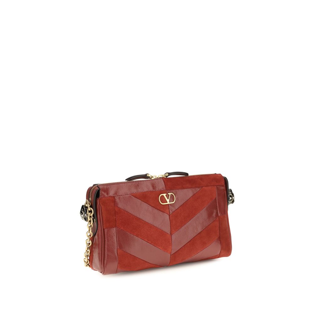 Valentino Garavani Multicolor Calf Leather Bos Taurus Schultertasche