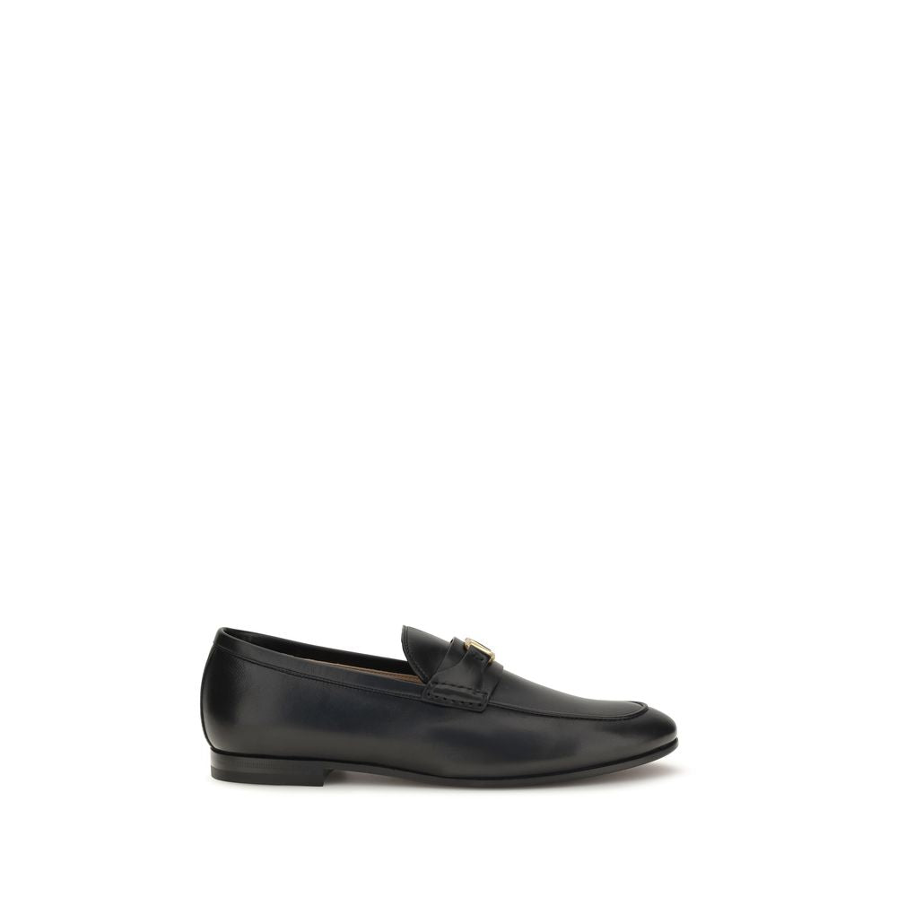 Valentino Garavani Schwarze "Bos Taurus" Kalbsleder Loafer zum Hineinschlüpfen