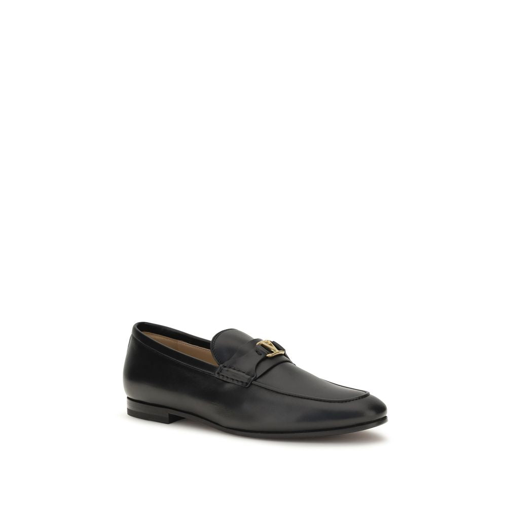 Valentino Garavani Schwarze "Bos Taurus" Kalbsleder Loafer zum Hineinschlüpfen