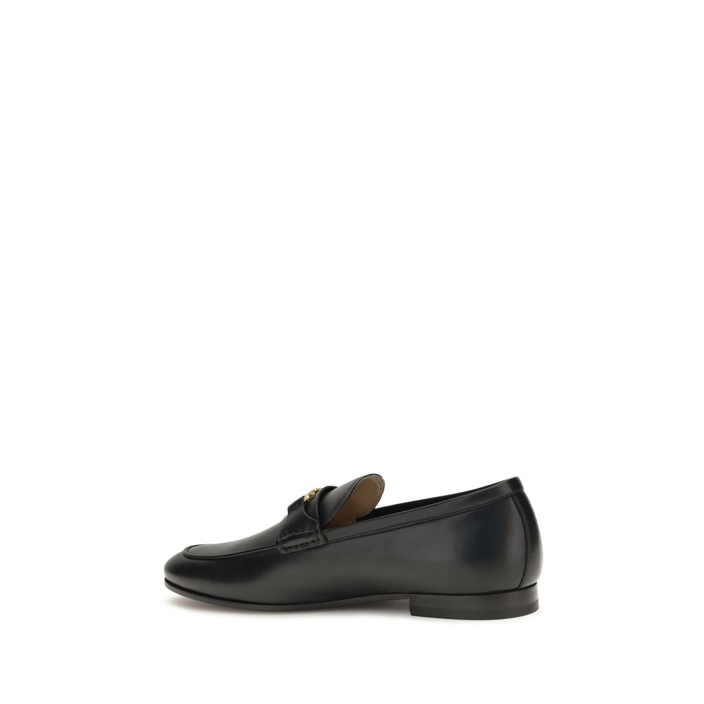 Valentino Garavani Schwarze "Bos Taurus" Kalbsleder Loafer zum Hineinschlüpfen