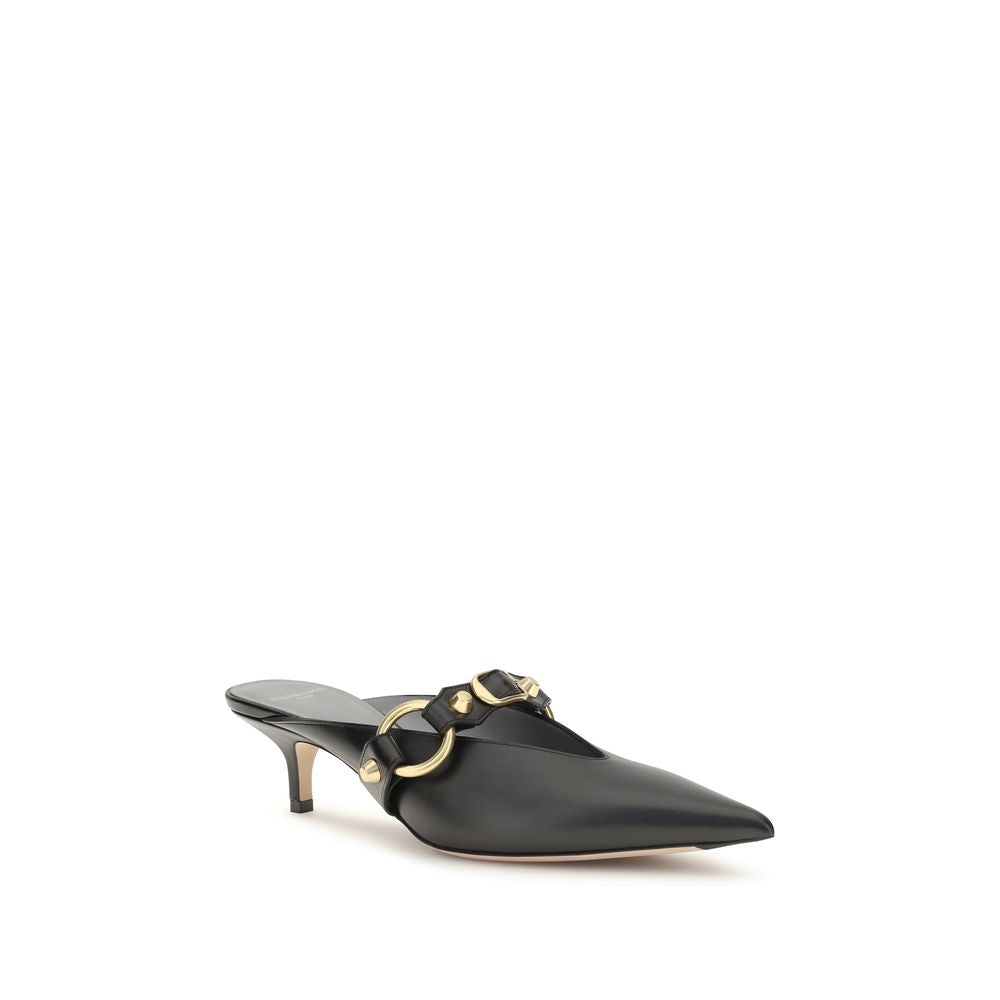 Balenciaga Schwarze Bos Taurus Kalbsleder-Mules
