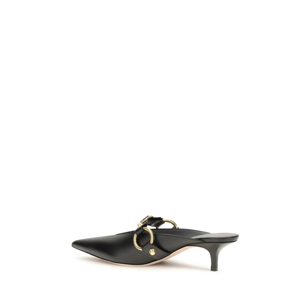 Balenciaga Schwarze Bos Taurus Kalbsleder-Mules
