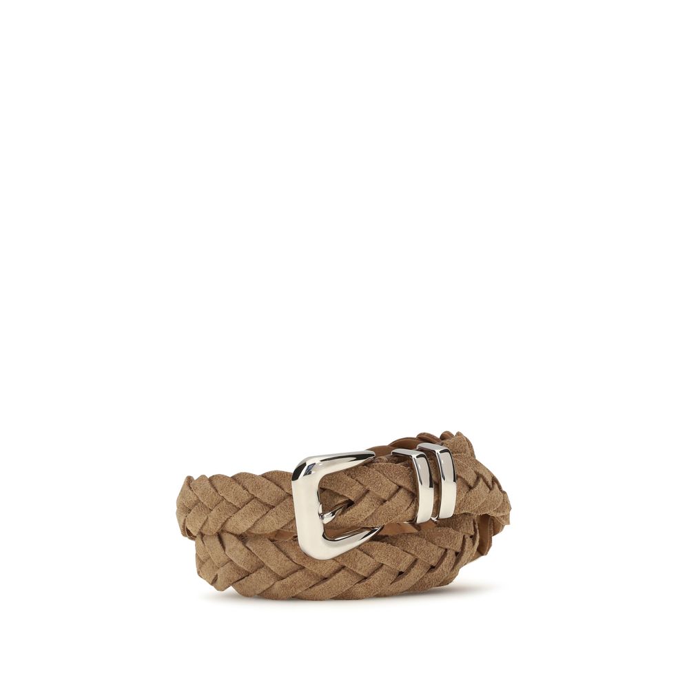 Brunello Cucinelli Beige Kalbsleder Bos Taurus Regular Gürtel
