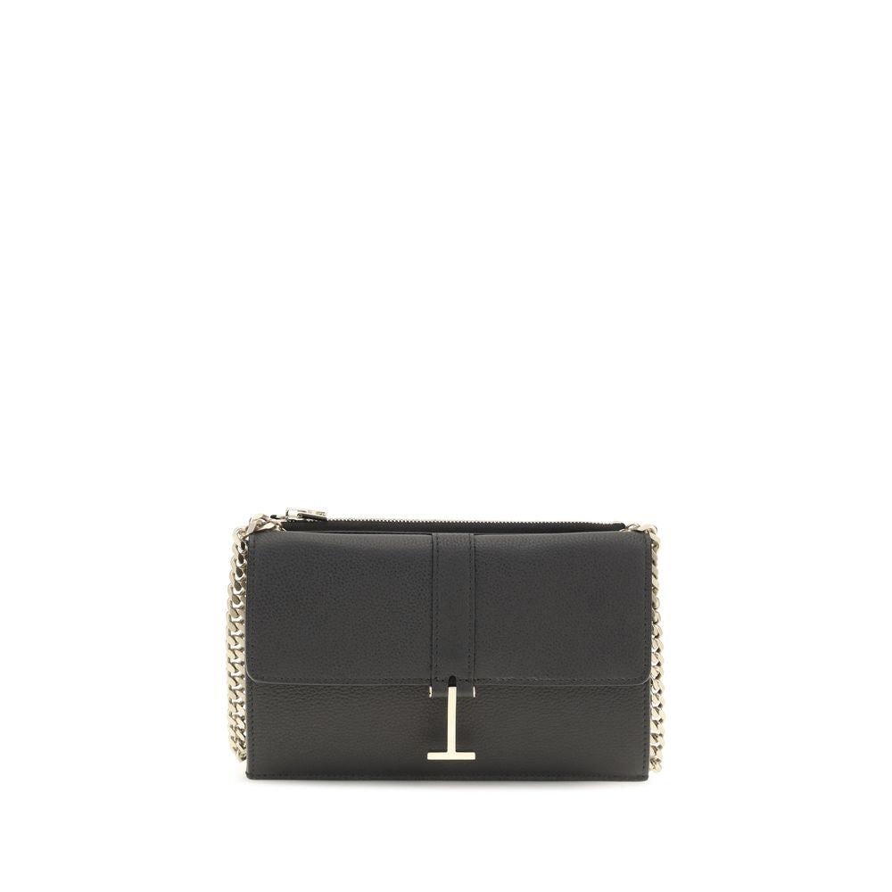 Tom Ford Schwarze Bos Taurus Kalbsleder Schultertasche