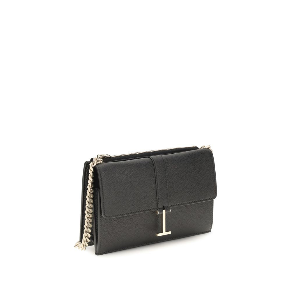Tom Ford Schwarze Bos Taurus Kalbsleder Schultertasche