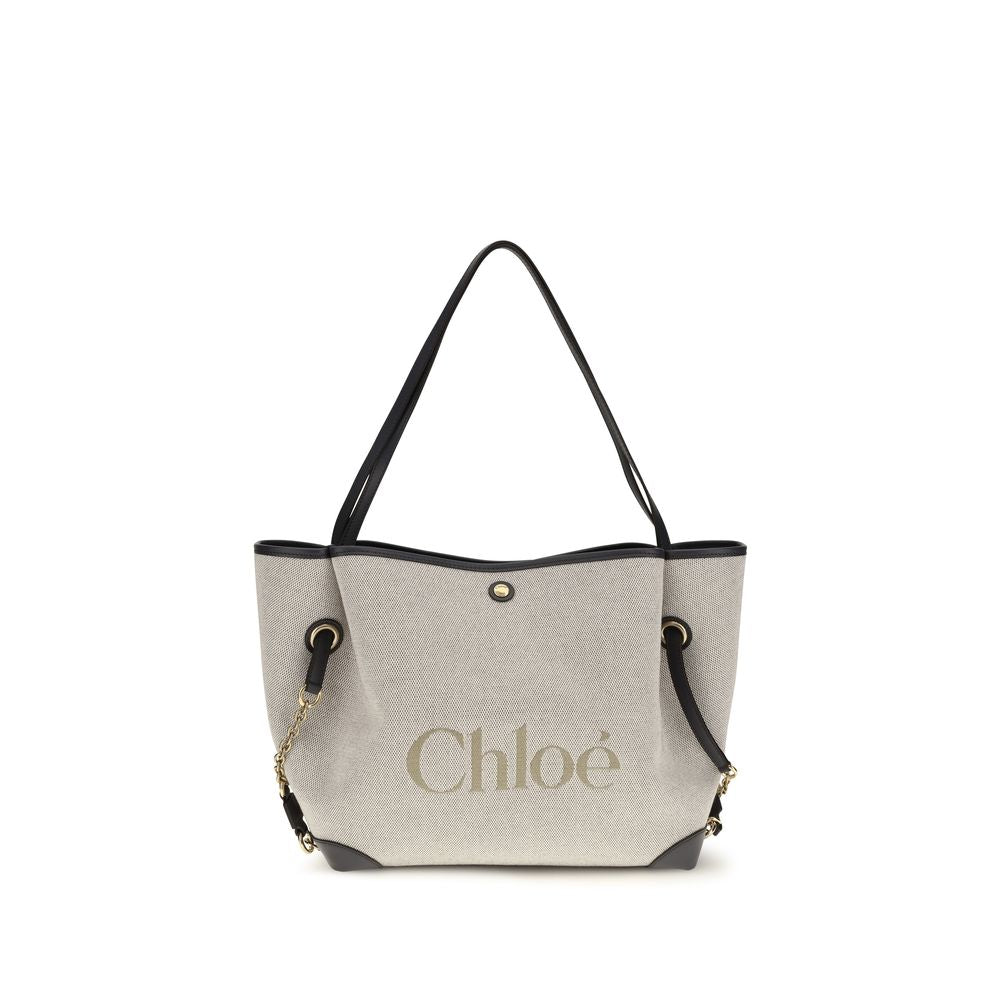 Chloé Graue Baumwoll-Schultertasche