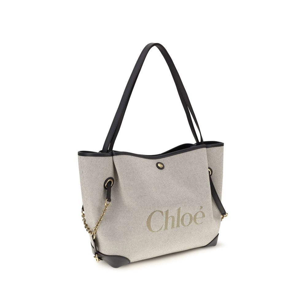 Chloé Graue Baumwoll-Schultertasche