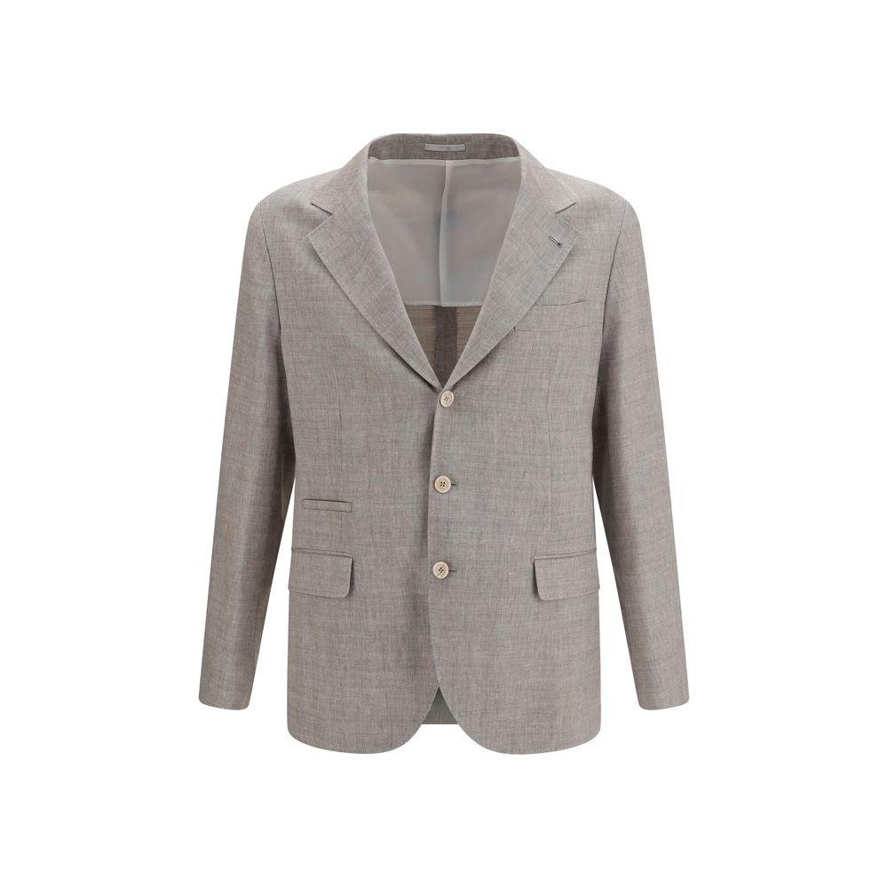 Brunello Cucinelli Beige Leinen-Ganzkörper-Jackett
