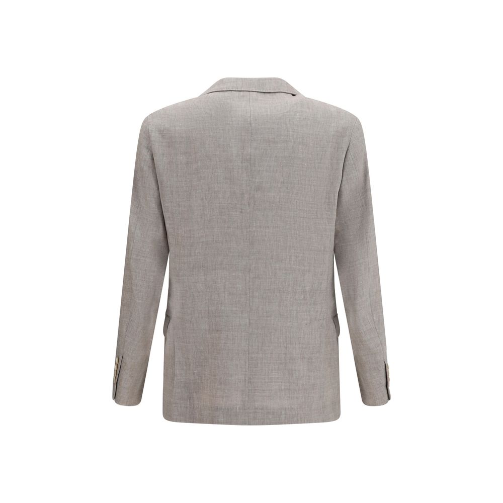 Brunello Cucinelli Beige Leinen-Ganzkörper-Jackett