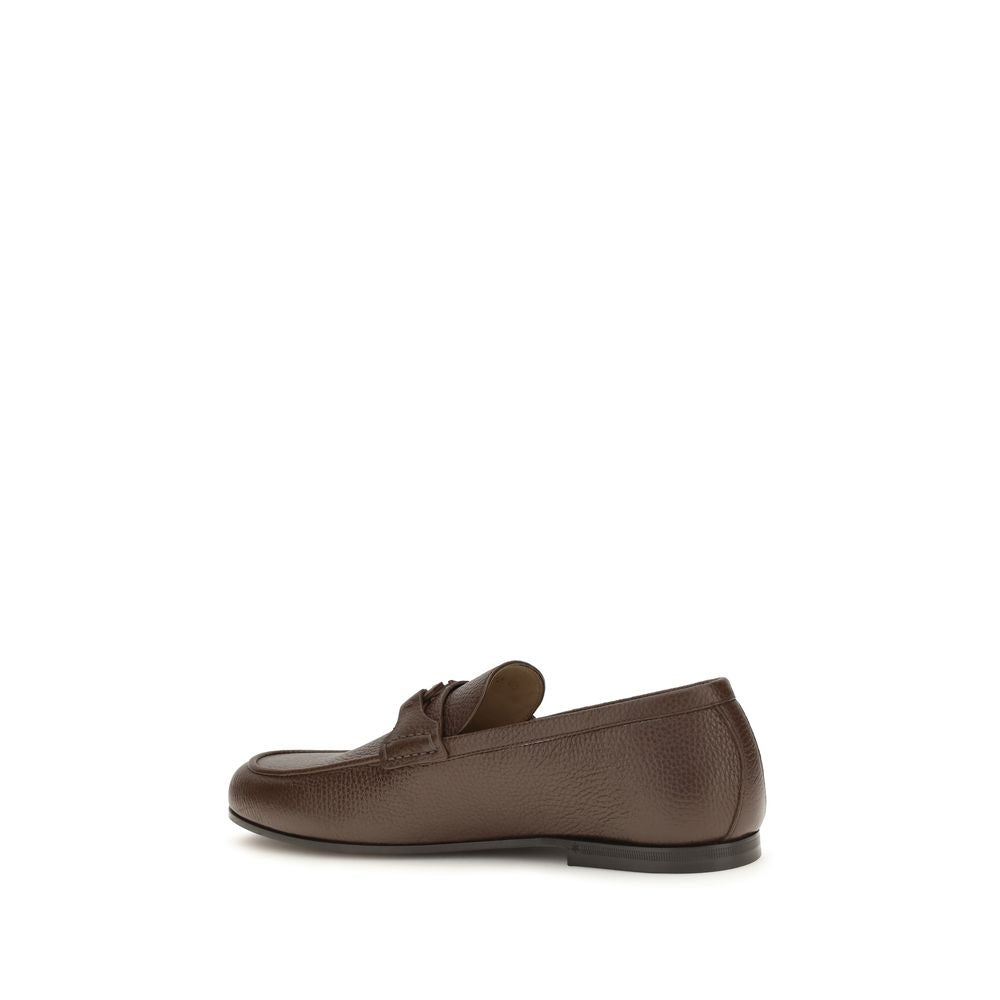 Valentino Garavani Loafer aus Hirschleder in Braun