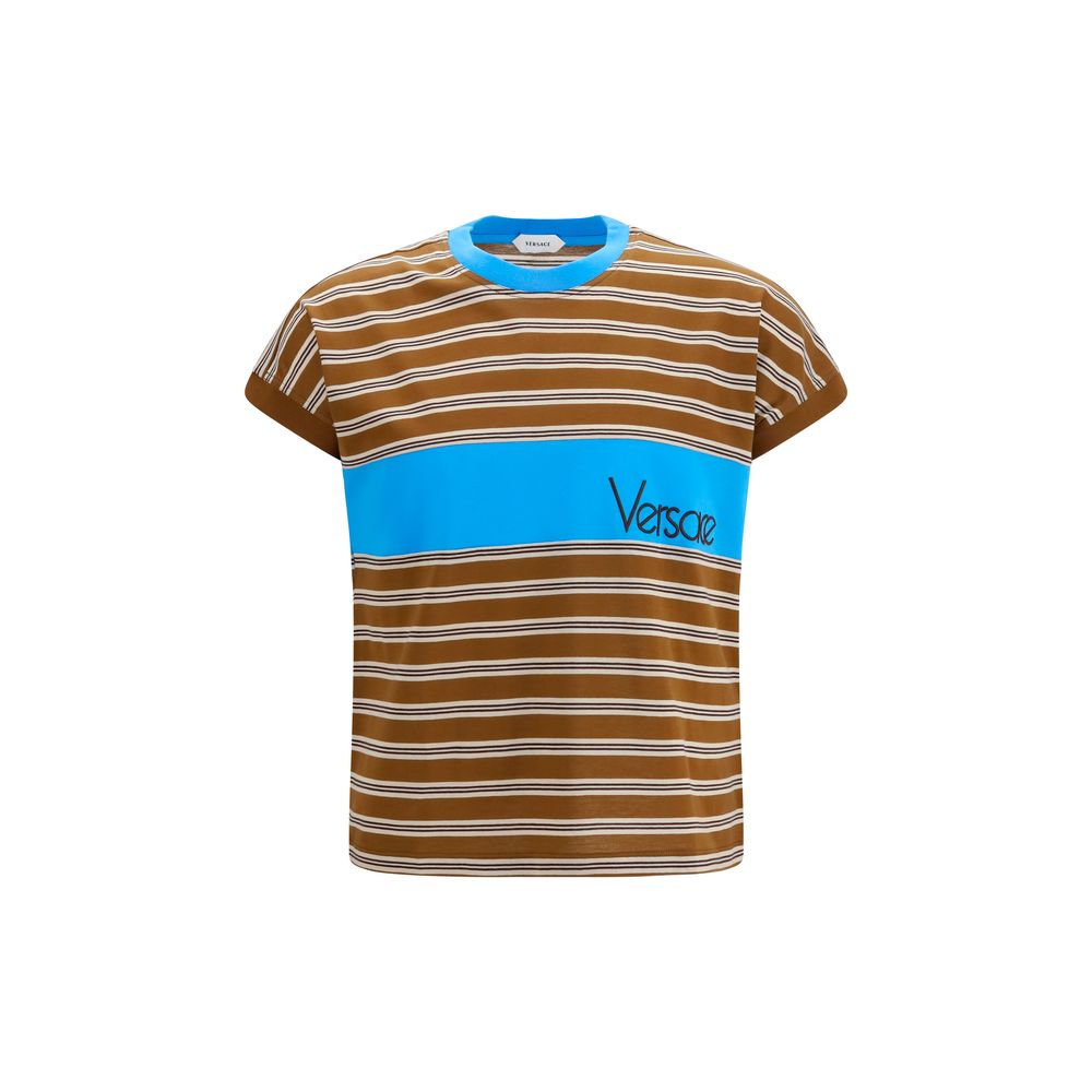 Versace Braunes Baumwoll-T-Shirt