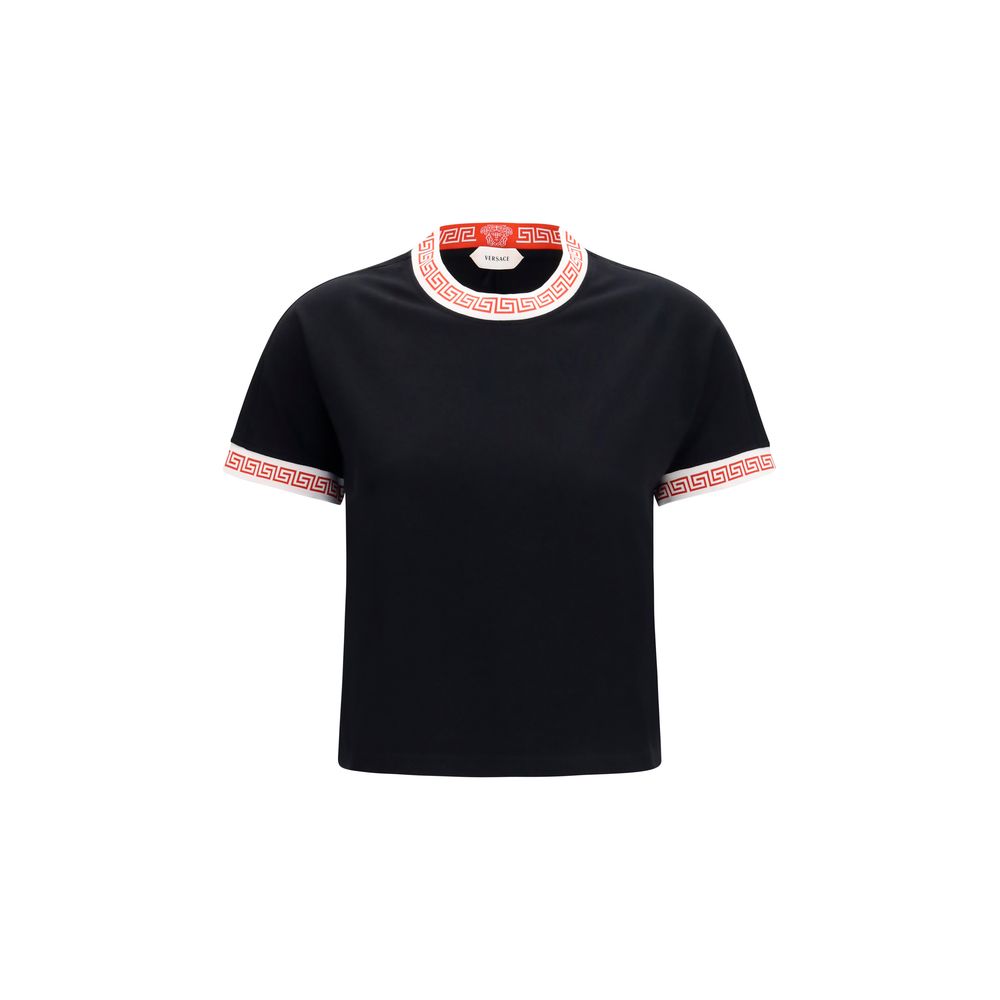 Versace Schwarzes Baumwoll-T-Shirt
