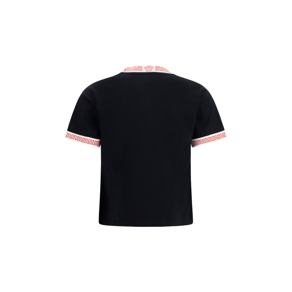 Versace Schwarzes Baumwoll-T-Shirt