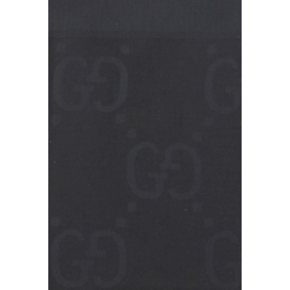 Gucci Schal aus schwarzer Wolle Ovis Aries