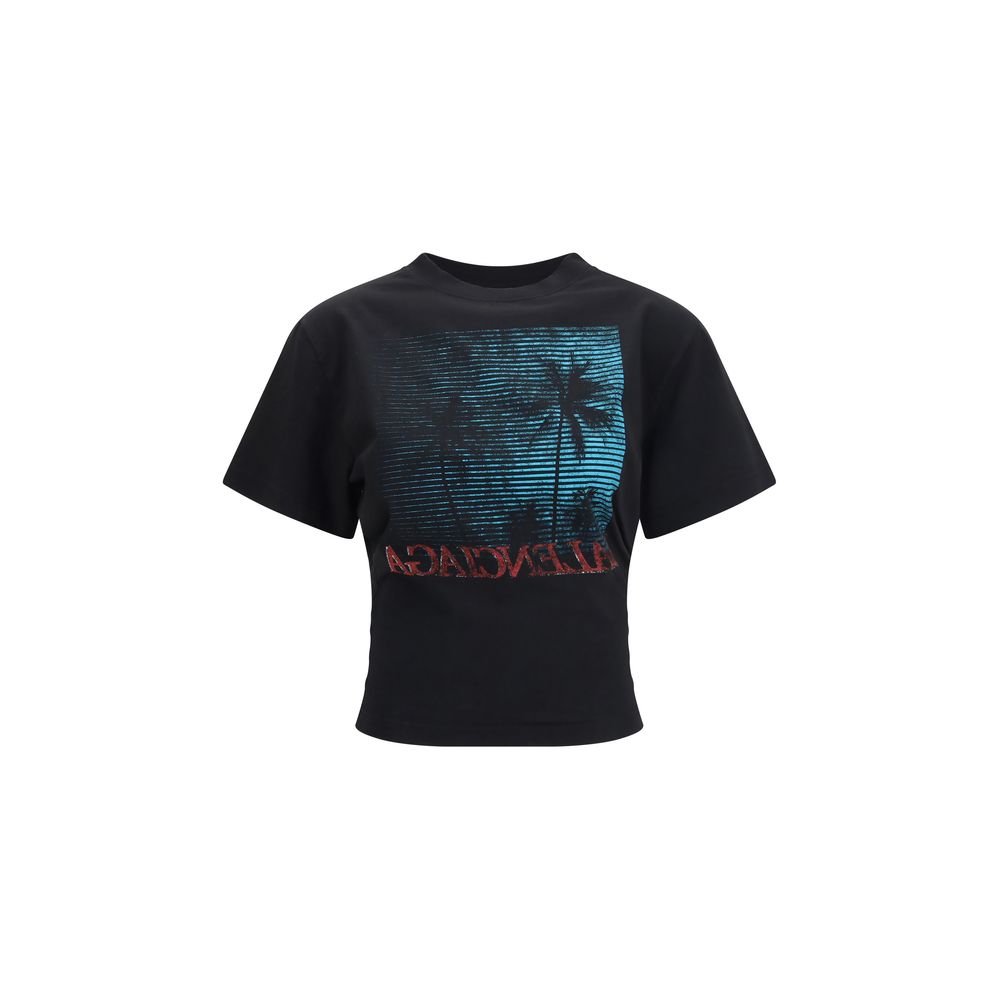 Balenciaga Schwarzes Baumwoll-T-Shirt