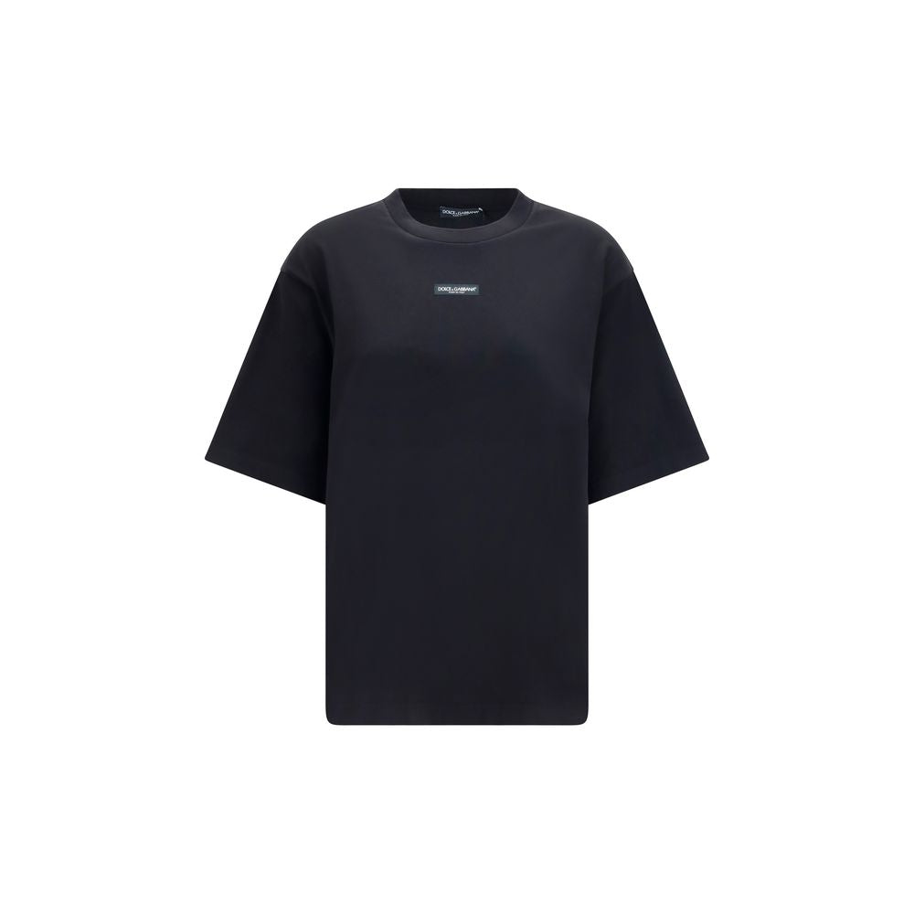 Dolce & Gabbana Schwarzes Baumwoll-T-Shirt