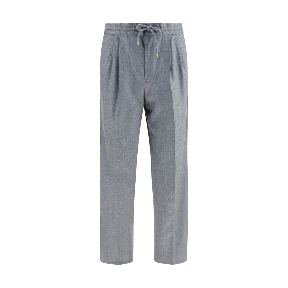 Brunello Cucinelli Graue Hose aus Ovis Aries Wolle