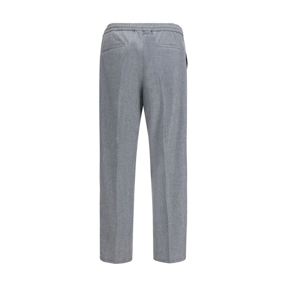 Brunello Cucinelli Graue Hose aus Ovis Aries Wolle