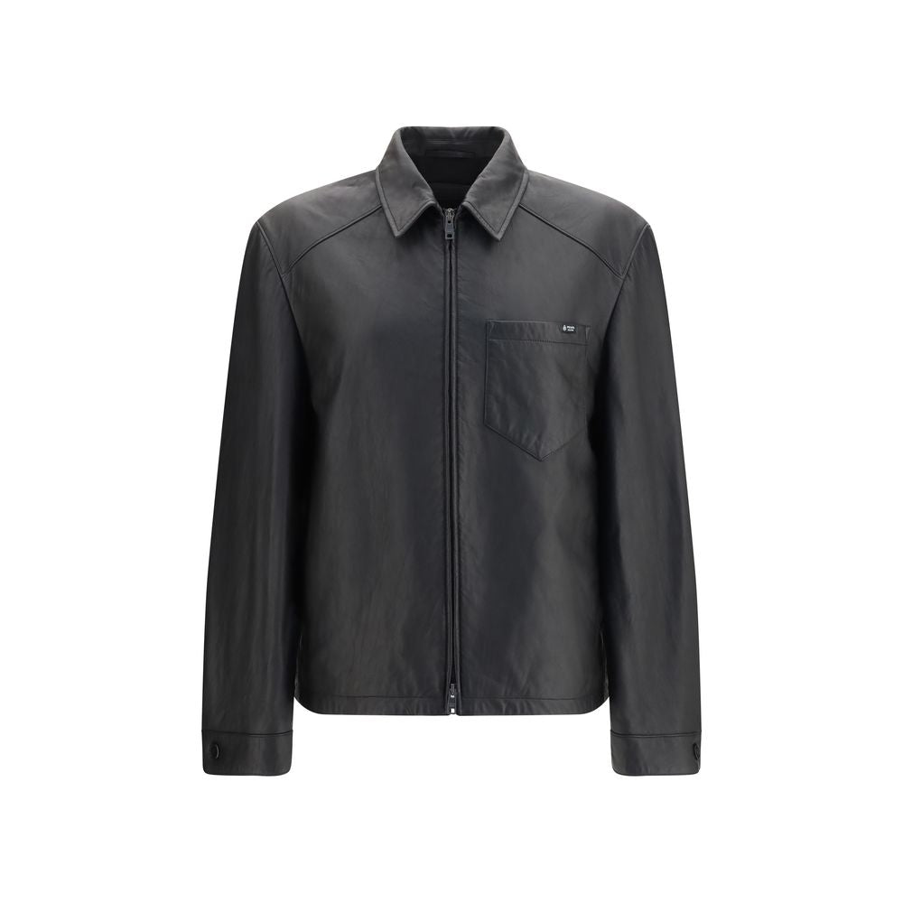 Prada Schwarze Lederjacke