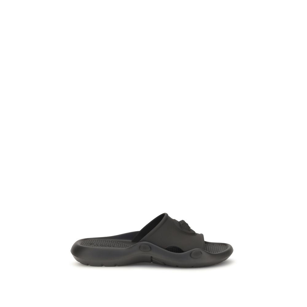 Versace Schwarze Gummisandalen