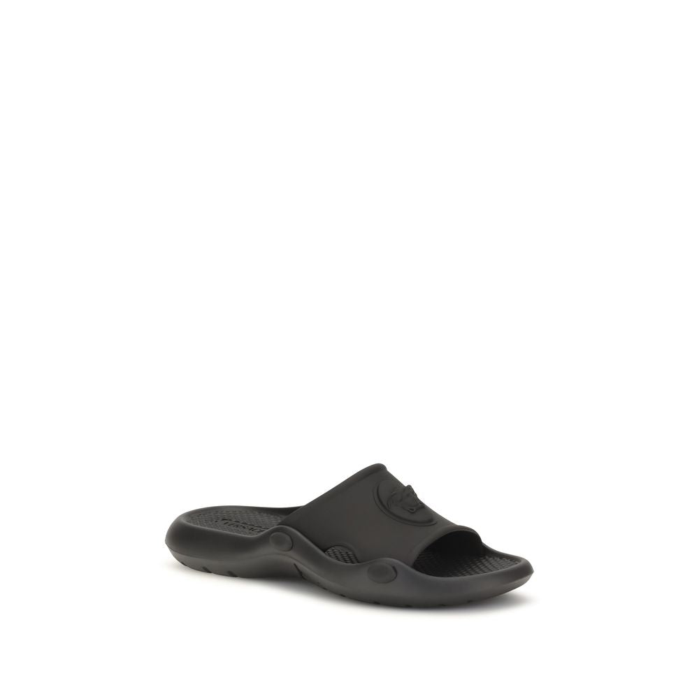 Versace Schwarze Gummisandalen