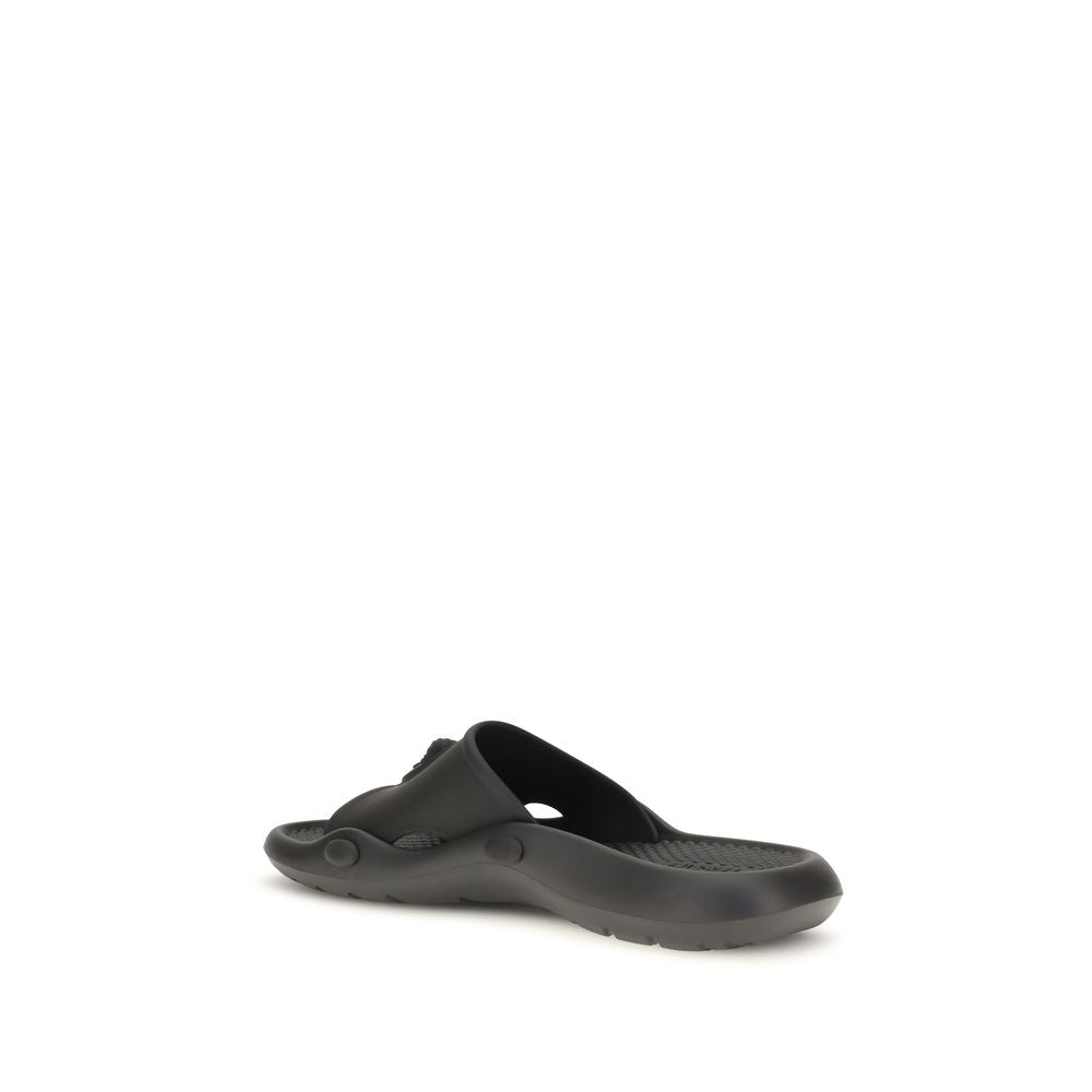 Versace Schwarze Gummisandalen